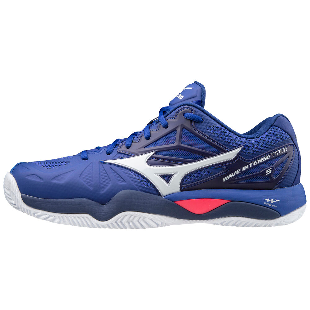 Zapatos De Tenis Mizuno Wave Intense Tour 5 Cc Para Hombre Azules/Blancos/Rosas 9271468-BJ